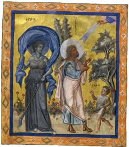 Nyx alongside the Prophet Isaiah in the 10th century Paris Psalter